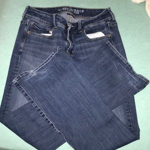American Eagle Dark Wash Kick Boot Jean